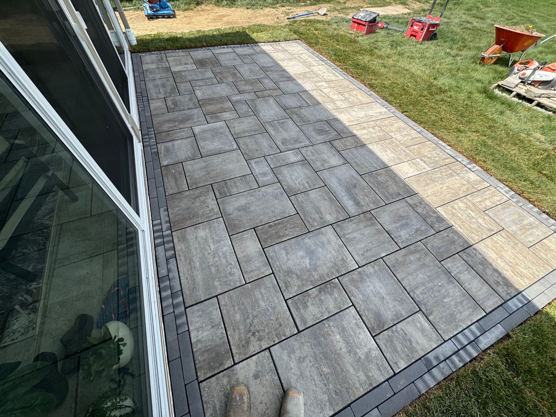 10x18 Custom Paver Patio Built Right Outside the Back Door