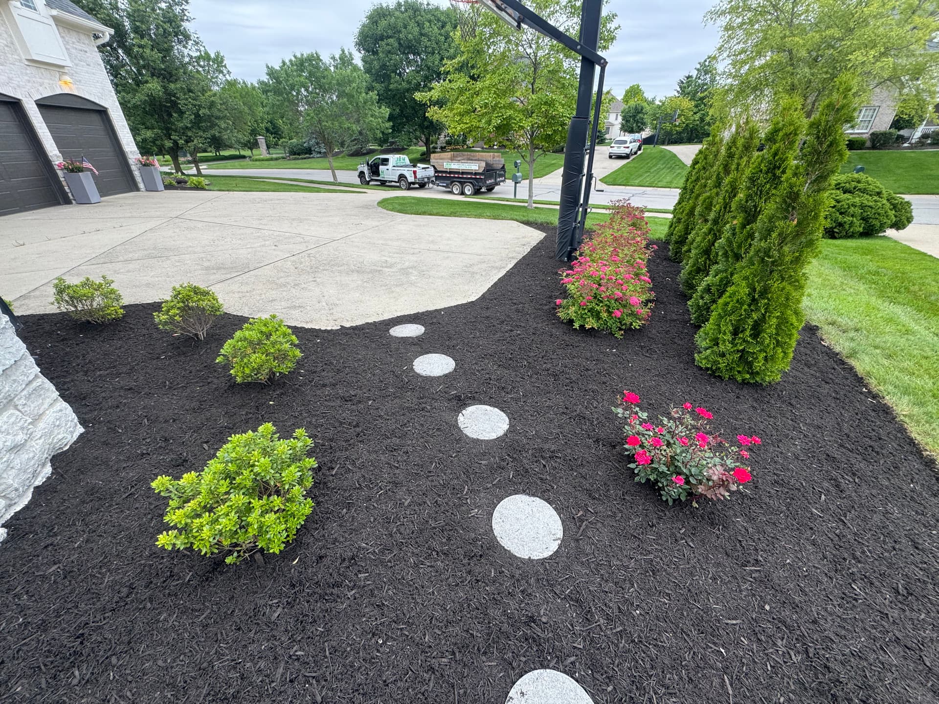 6 Yards of Black Premium Mulch Cleanup in Fishers image