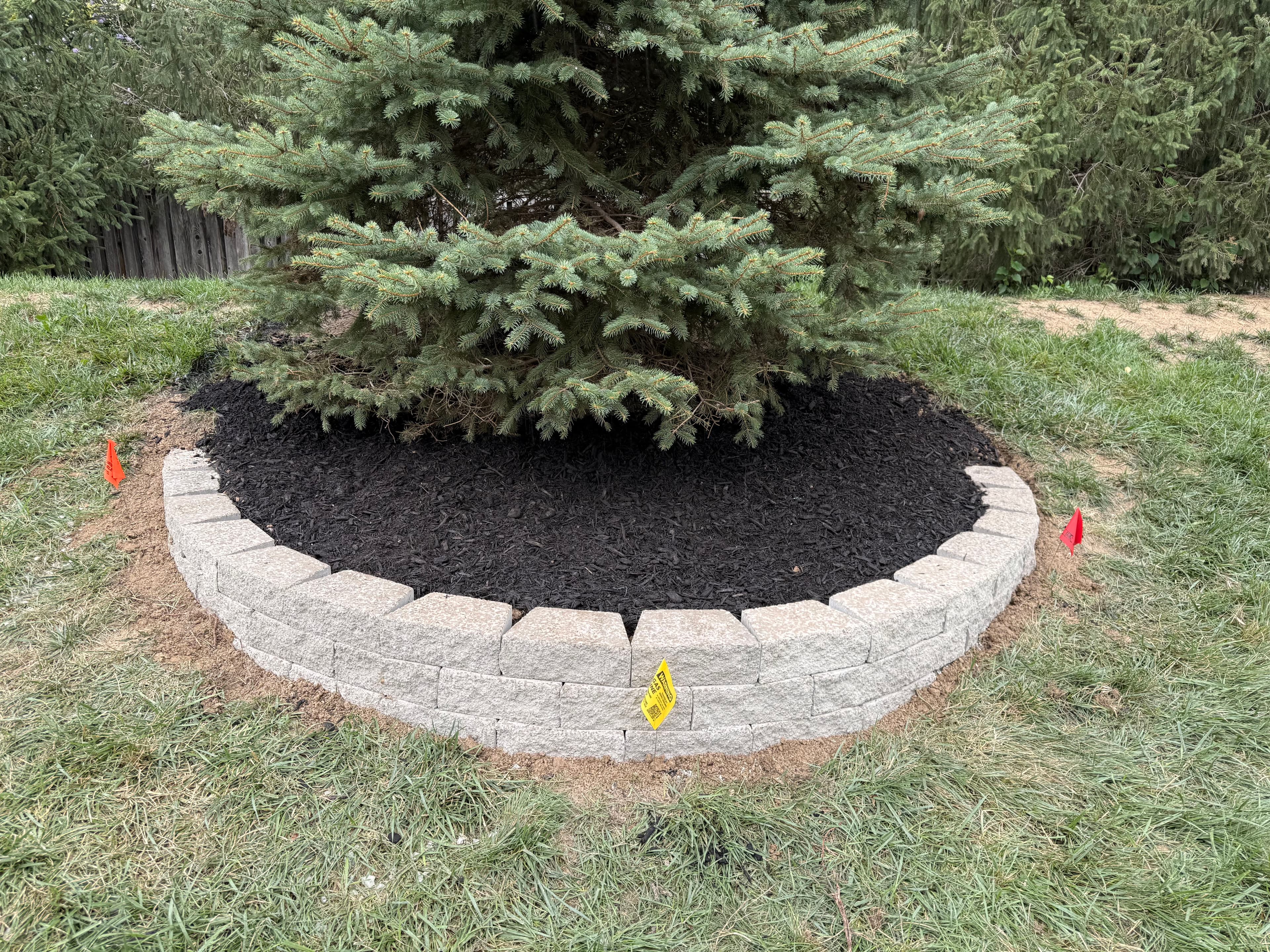 Project Stone Garden Bed Wall Keeps Mulch Where It Belongs image