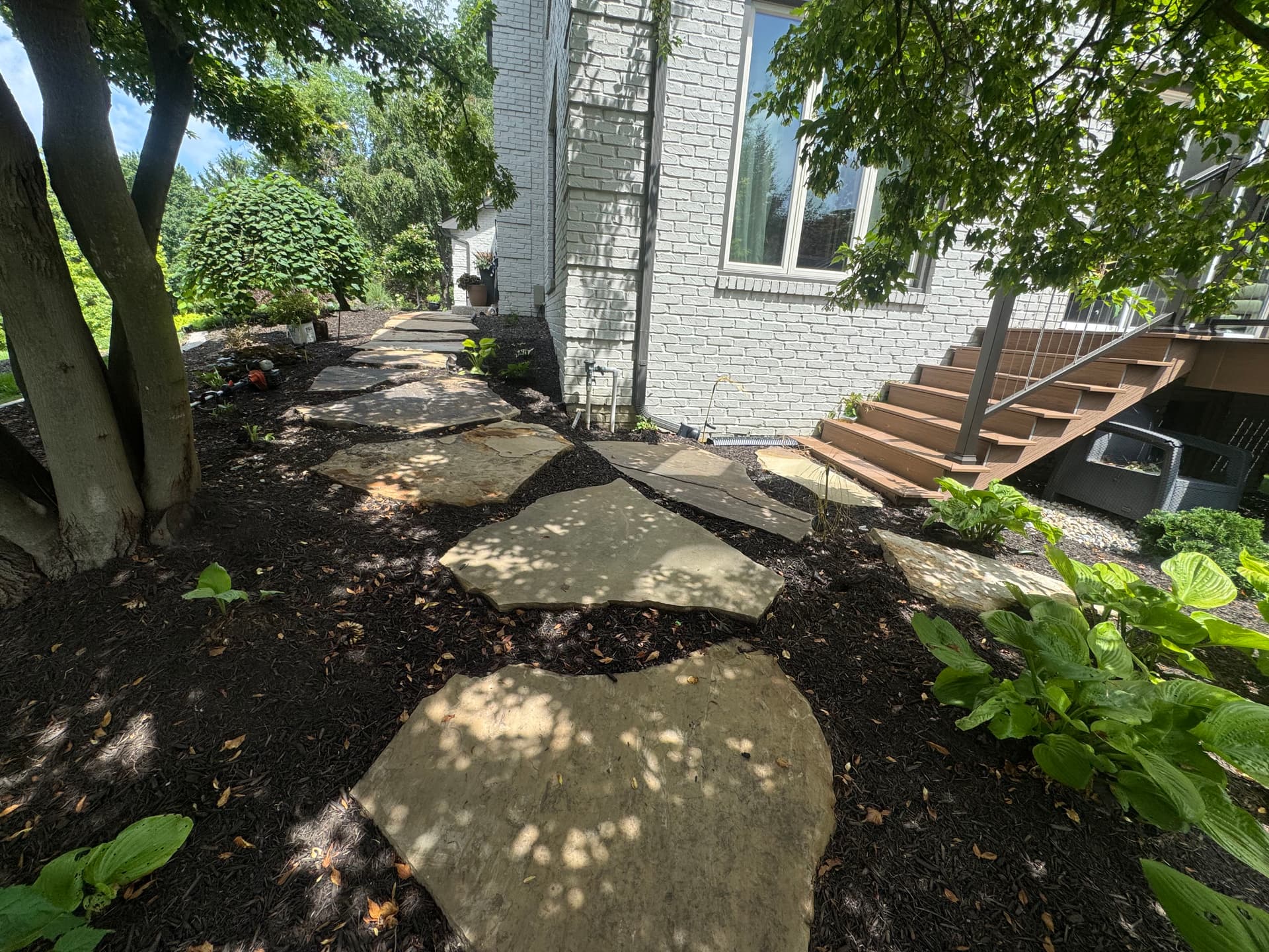 Flagstone Walkway Install That Actually Works With the Yard image