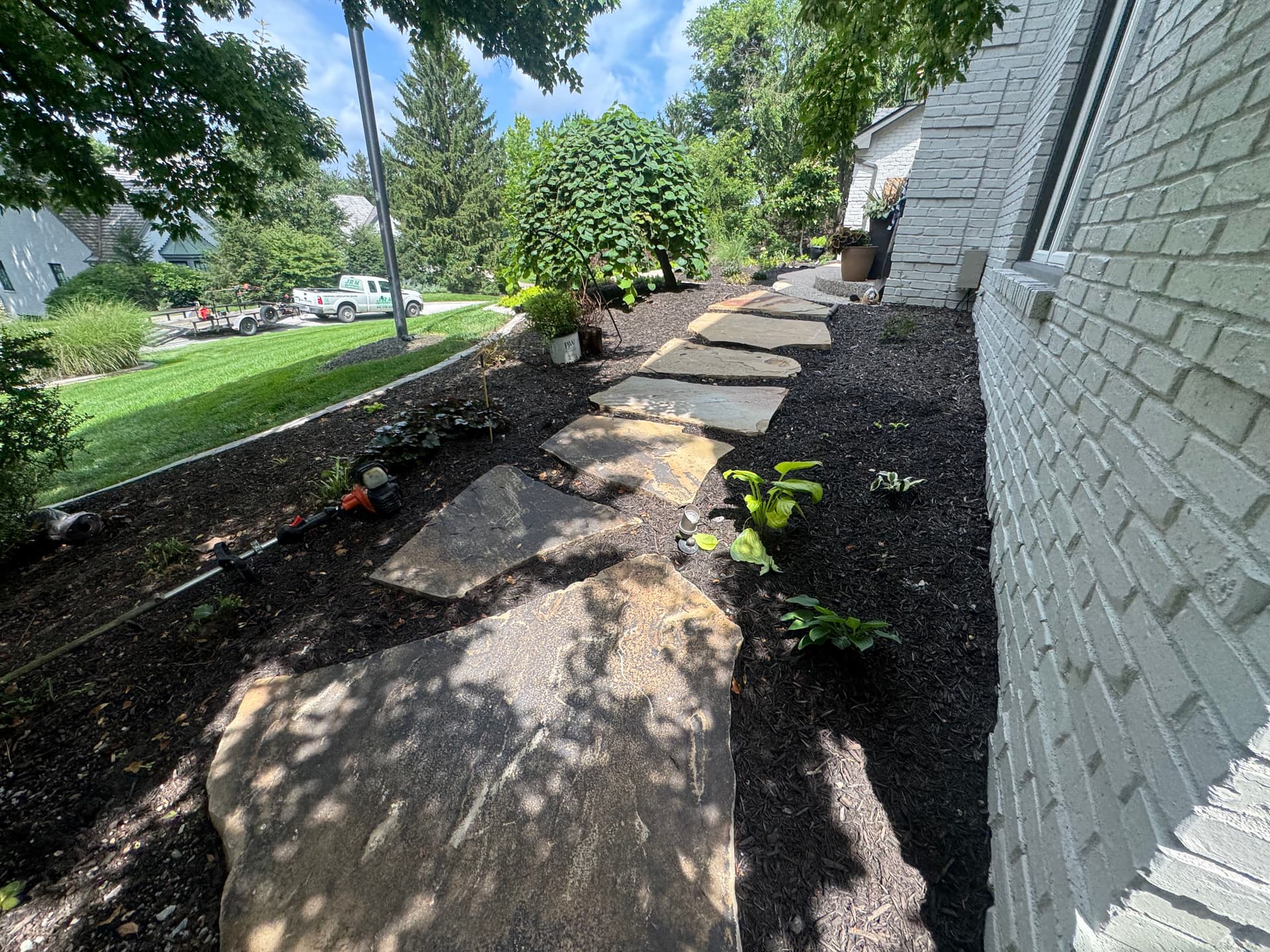 Gallery photos for Flagstone Walkway Install That Actually Works With the Yard: Image #1
