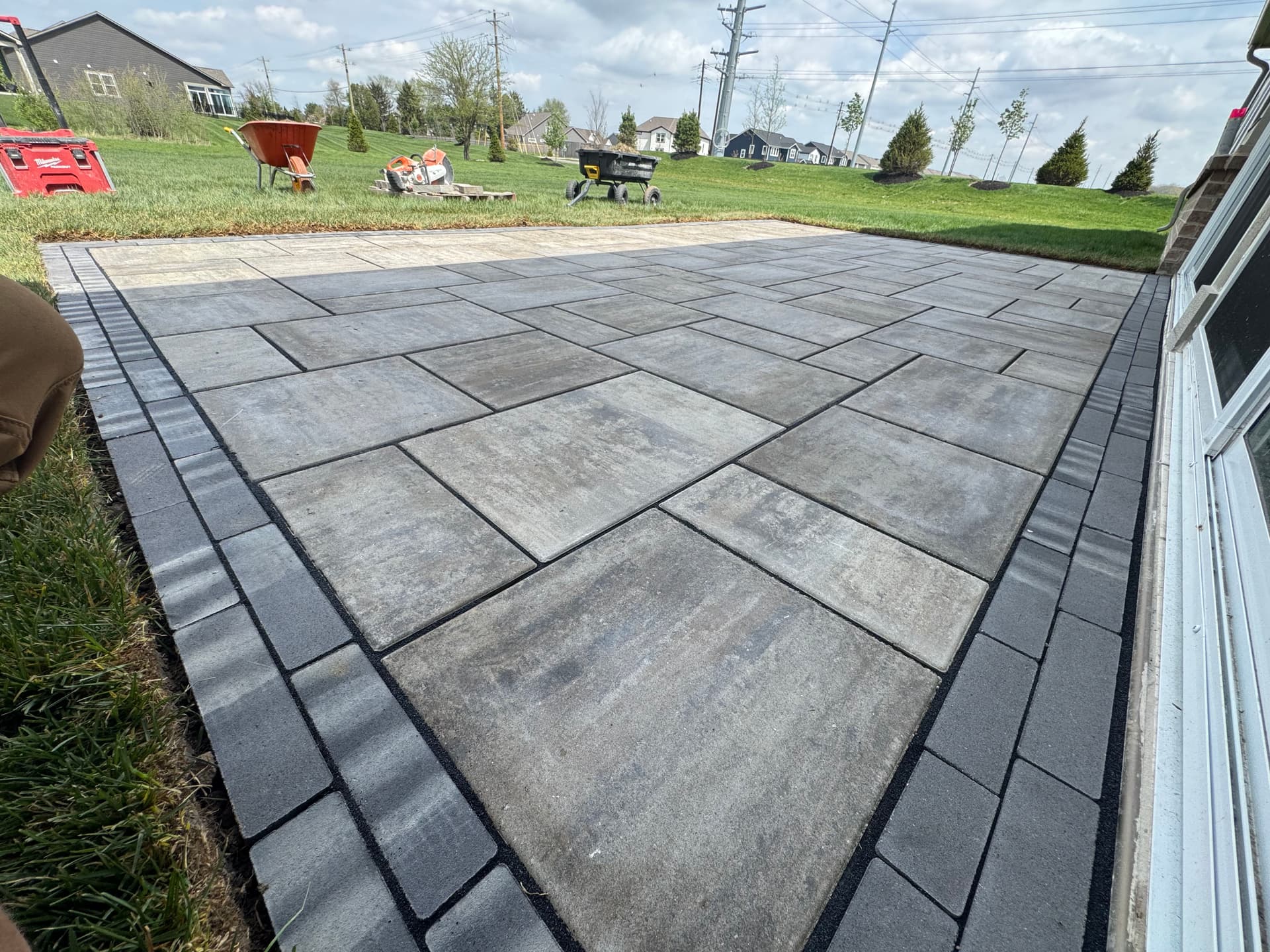 10x18 Custom Paver Patio Built Right Outside the Back Door