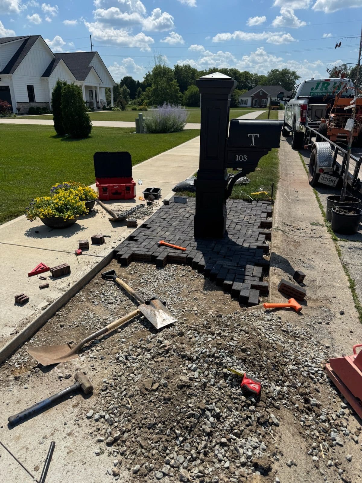 Project Improving Curb Appeal with Stylish Rock and Paver Area image