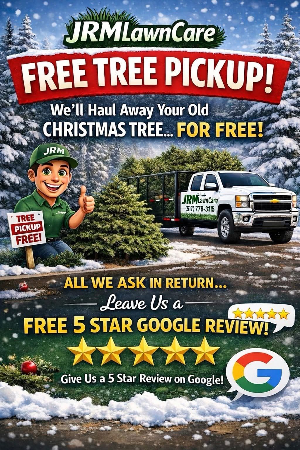 Free Christmas Tree Pickup Service Announcement